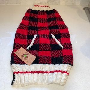 NWT Buffalo Plaid Chilly Dog Wool Sweater Size Lg